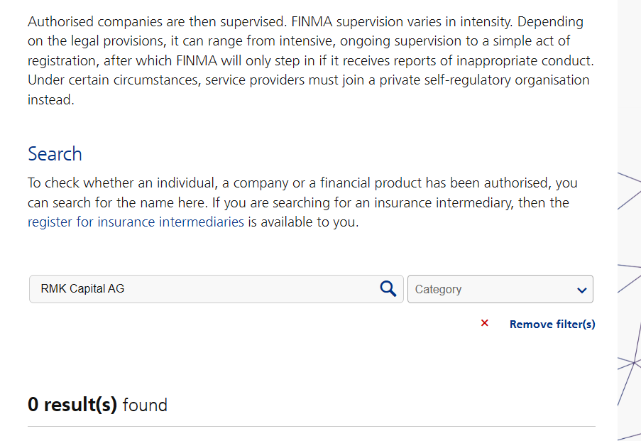 RMK Capital AG - FINMA